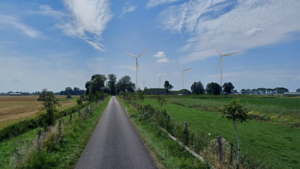 Zicht fietspad Krouwerskade, Fort Bakkerskil