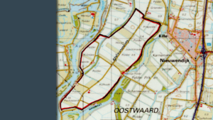 Kaart windmolengebied